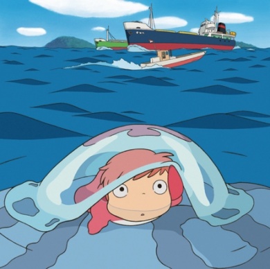 Ponyo on a Cliff by the Sea © Disney